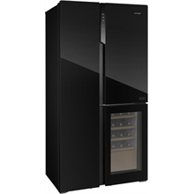 LA7991bc American fridge with winerack BLACK