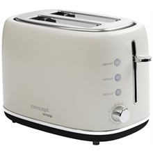 TE2061 toaster stainless steel, RETROSIGN, creme